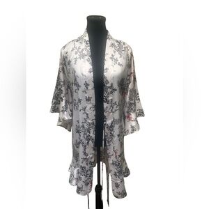 Victoria's Secret Black and White Robe GUC M/L